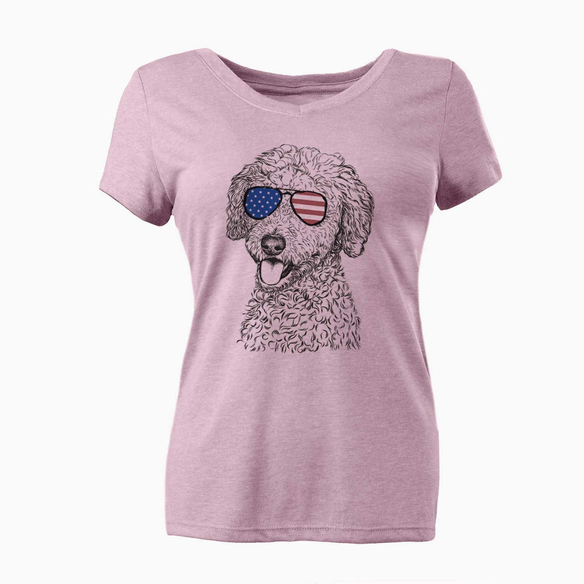 USA Marlow the Goldendoodle - Women's Perfect V-neck Shirt