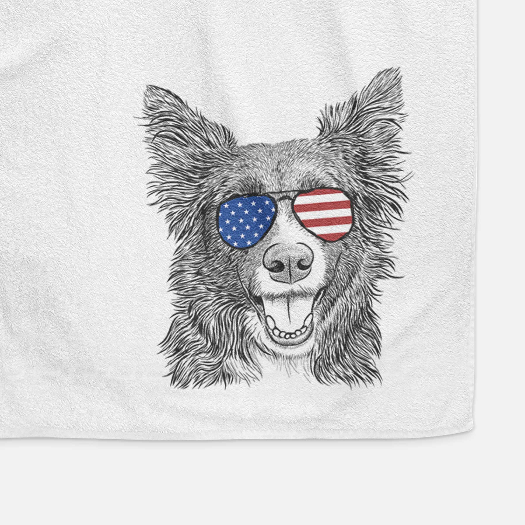 Marti the Border Collie Decorative Hand Towel