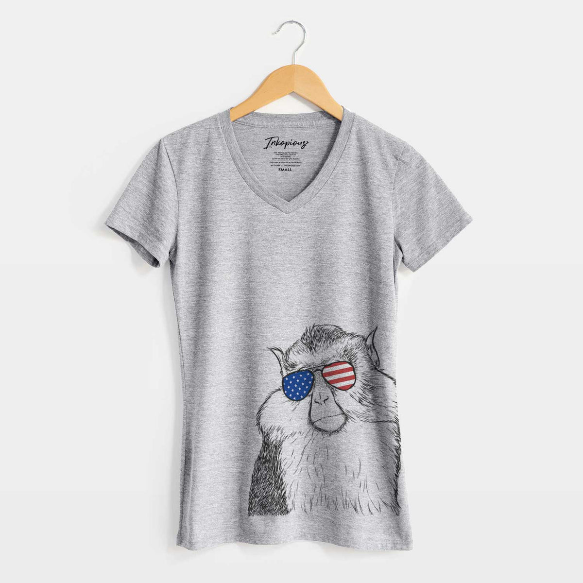 USA Matata the Mona Monkey - Women's Perfect V-neck Shirt