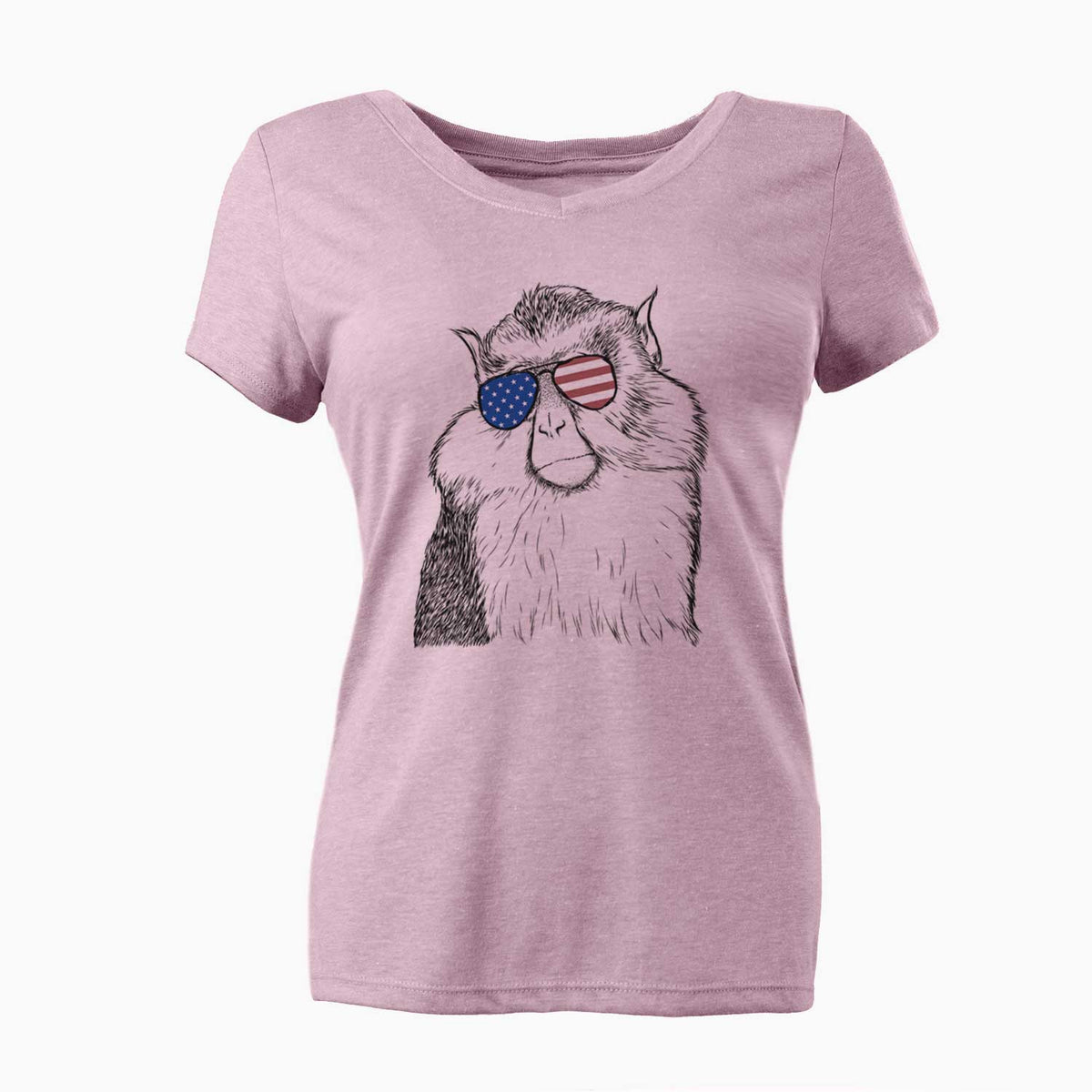 USA Matata the Mona Monkey - Women's Perfect V-neck Shirt