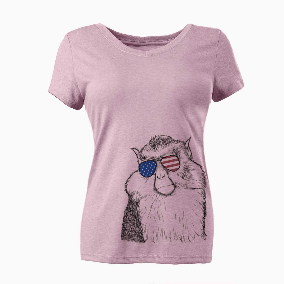 USA Matata the Mona Monkey - Women's Perfect V-neck Shirt