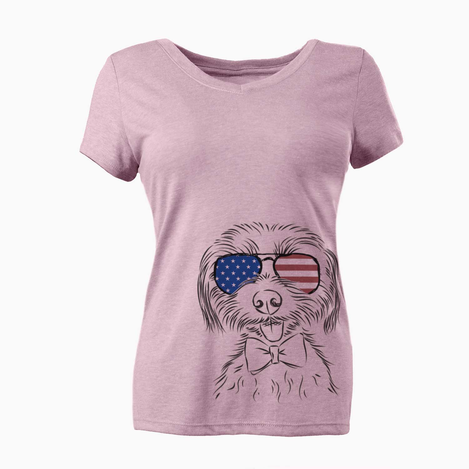 USA Mater the Yorkshire Terrier - Women's Perfect V-neck Shirt