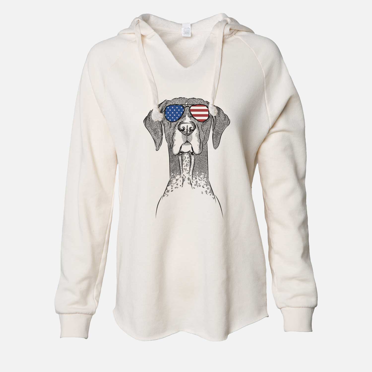 USA Mattis the German Shorthaired Pointer - Cali Wave Hooded Sweatshirt