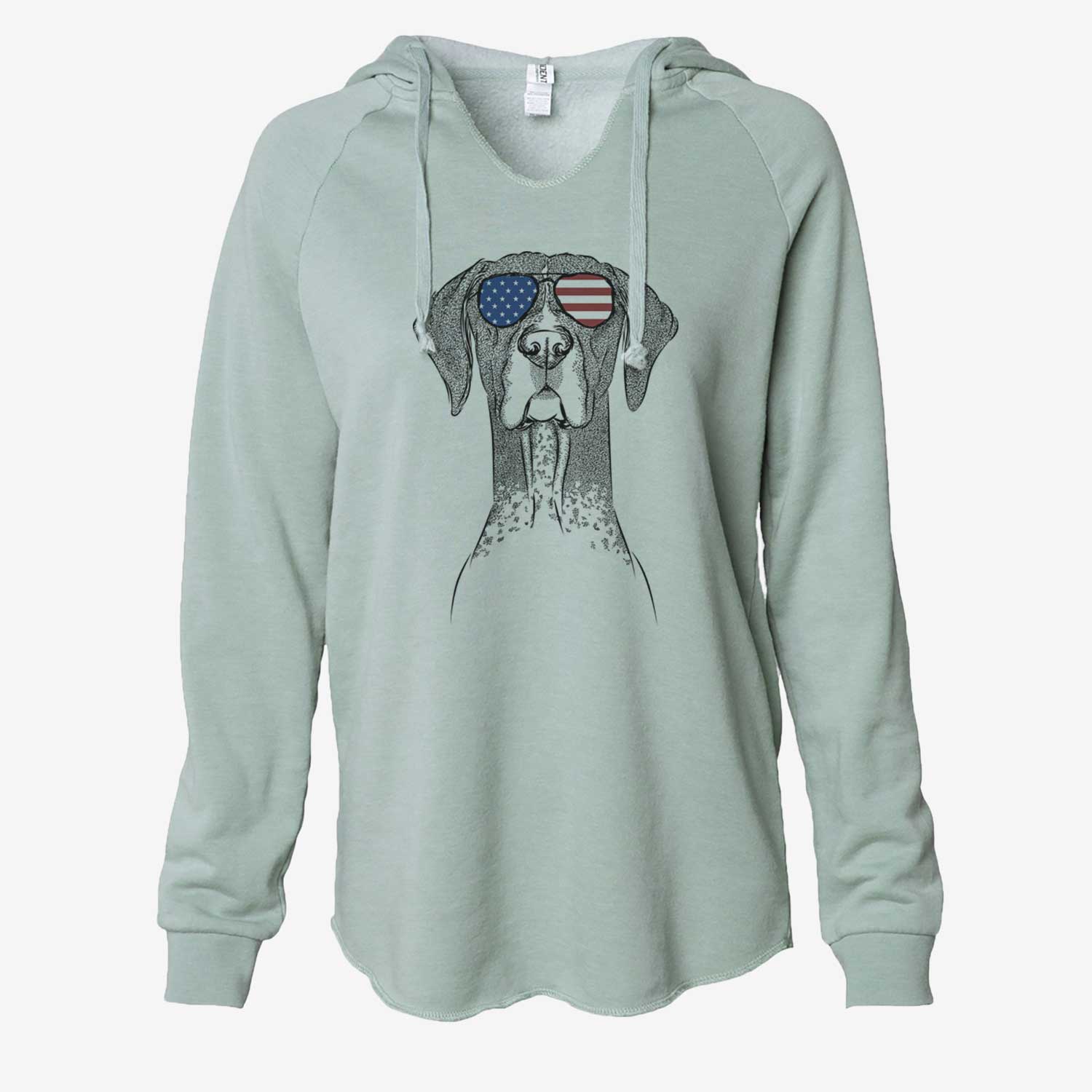 USA Mattis the German Shorthaired Pointer - Cali Wave Hooded Sweatshirt