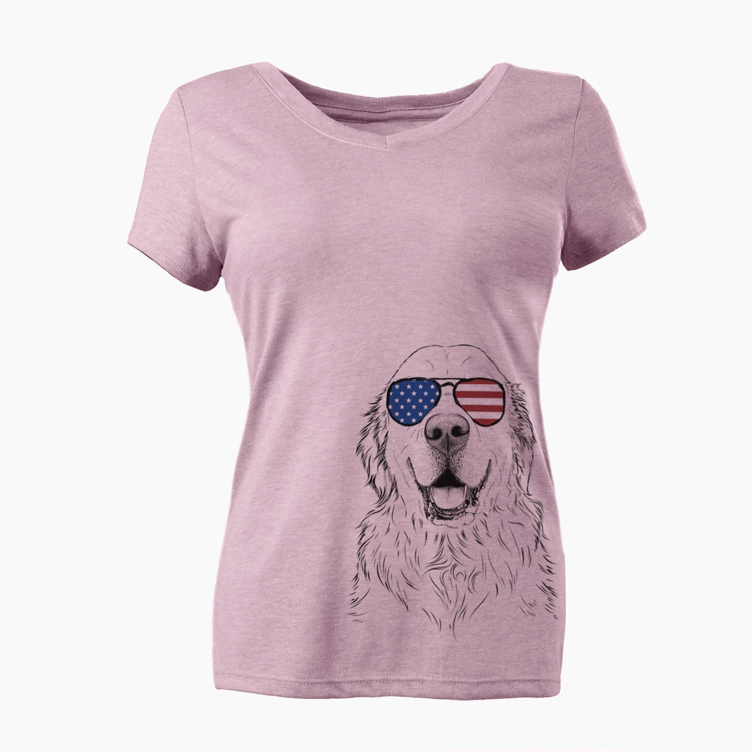 USA Maximus the Golden Retriever - Women's Perfect V-neck Shirt