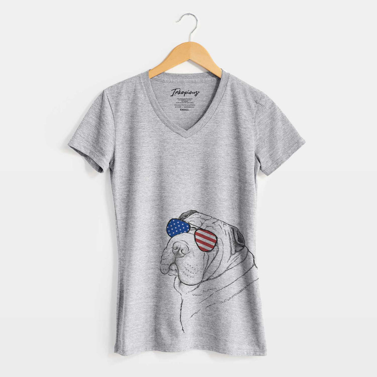 USA Maximus the Shar Pei - Women's Perfect V-neck Shirt