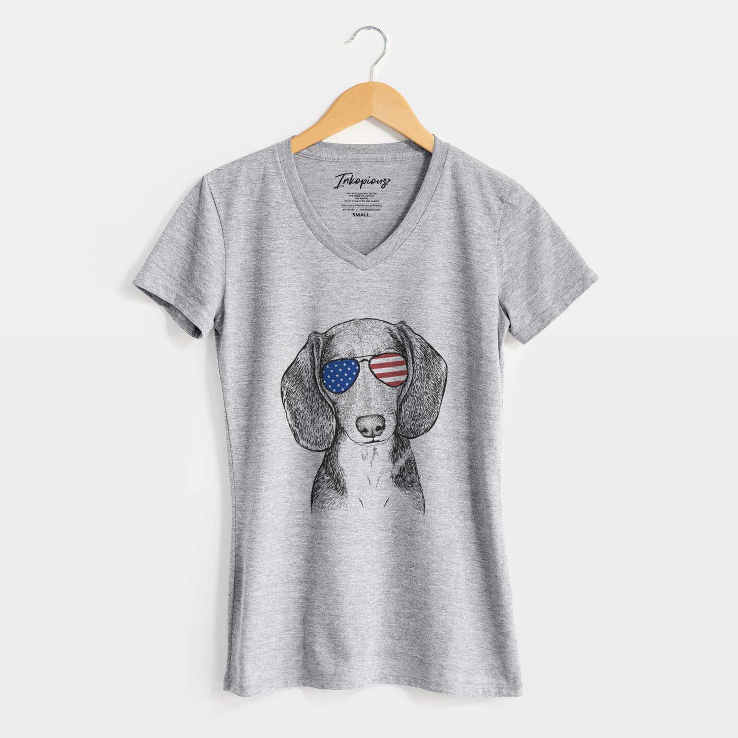 USA Mayor Andy the Beagle - Women's Perfect V-neck Shirt