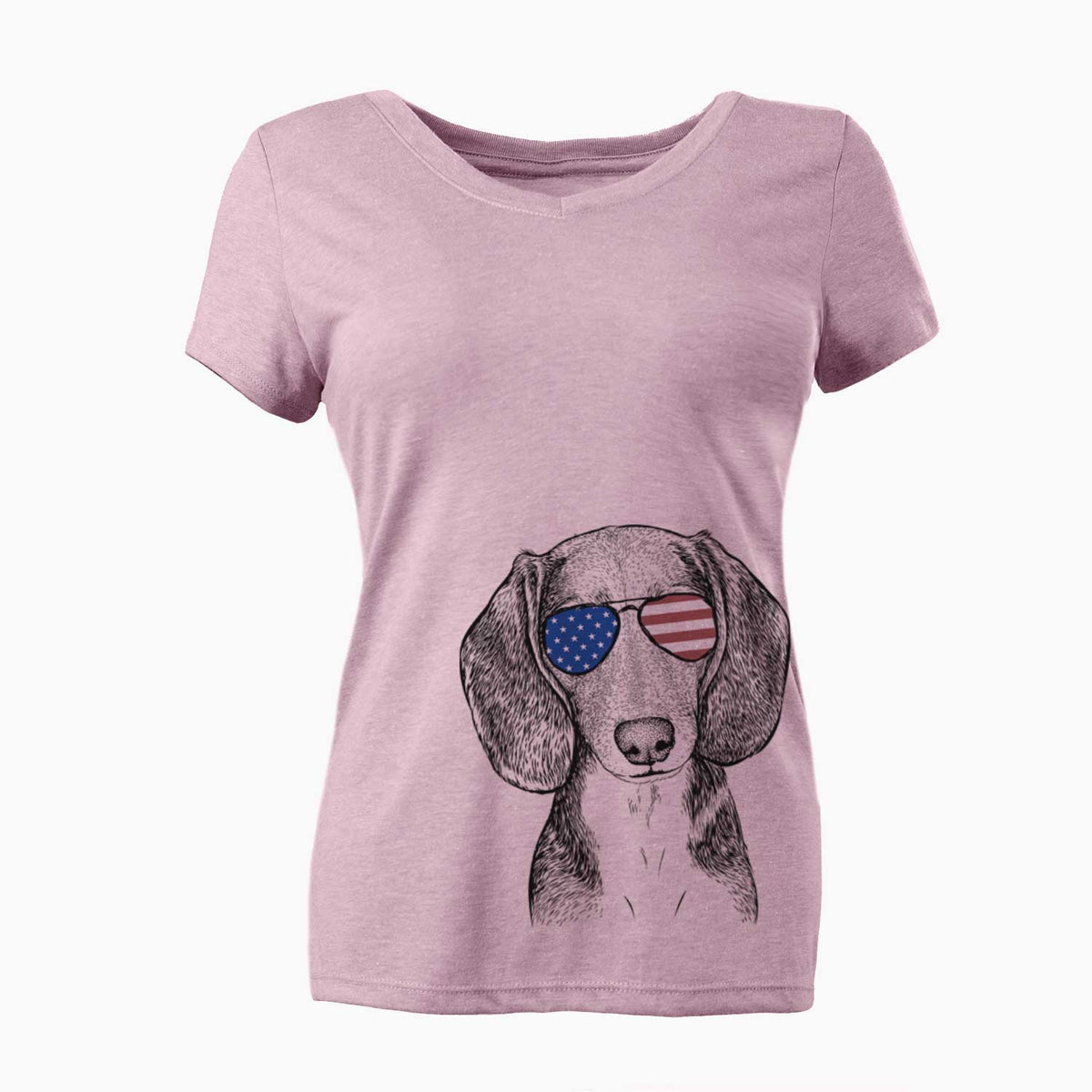 USA Mayor Andy the Beagle - Women's Perfect V-neck Shirt