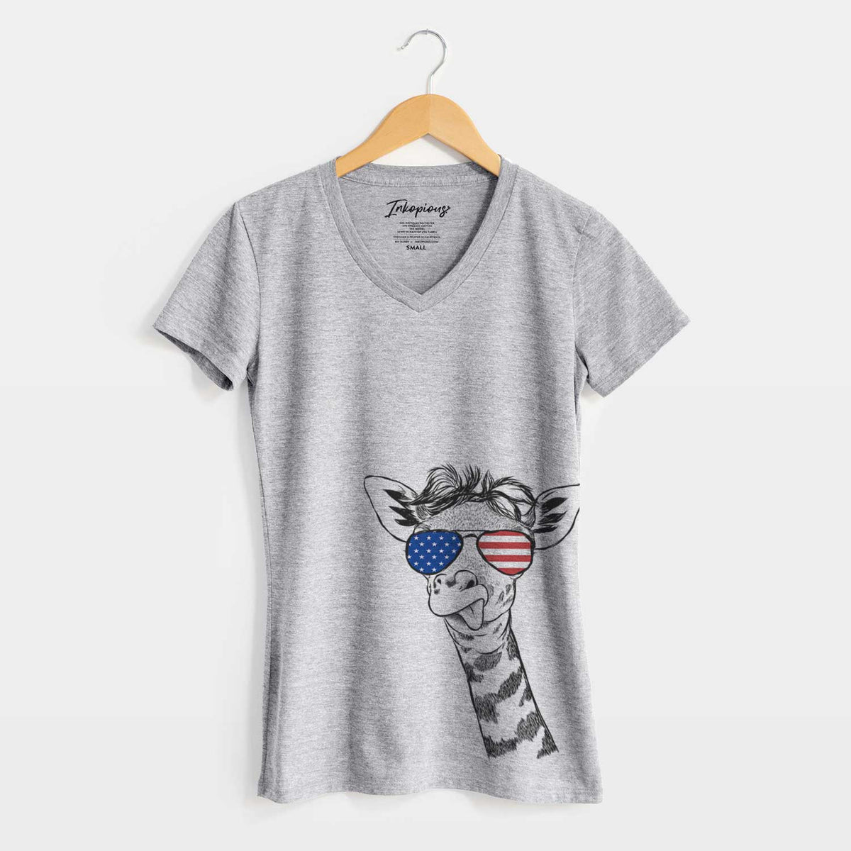 USA Mel the Baby Giraffe - Women's Perfect V-neck Shirt