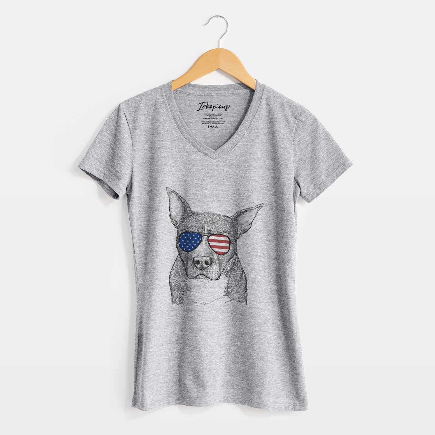 USA Mercy the Pitbull - Women's Perfect V-neck Shirt