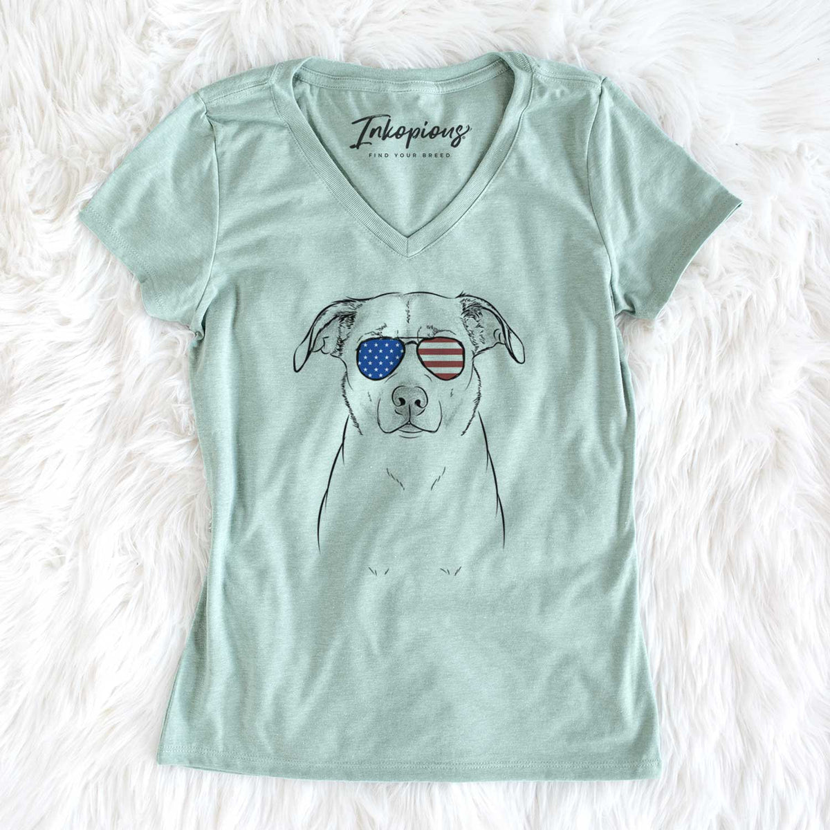 USA Mica the Labrador Pittbull Mix - Women's Perfect V-neck Shirt