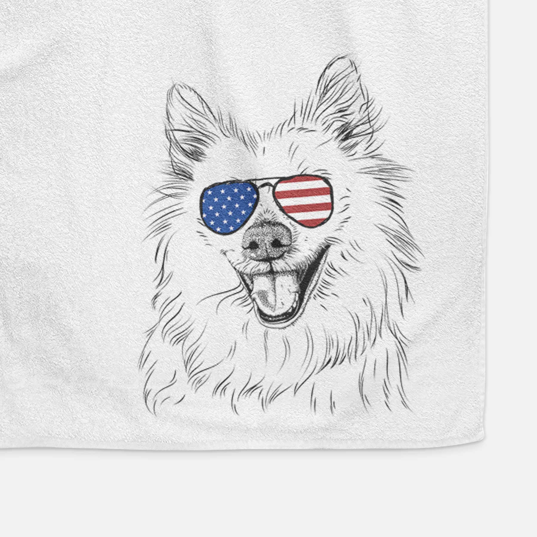 Miki the American Eskimo Decorative Hand Towel