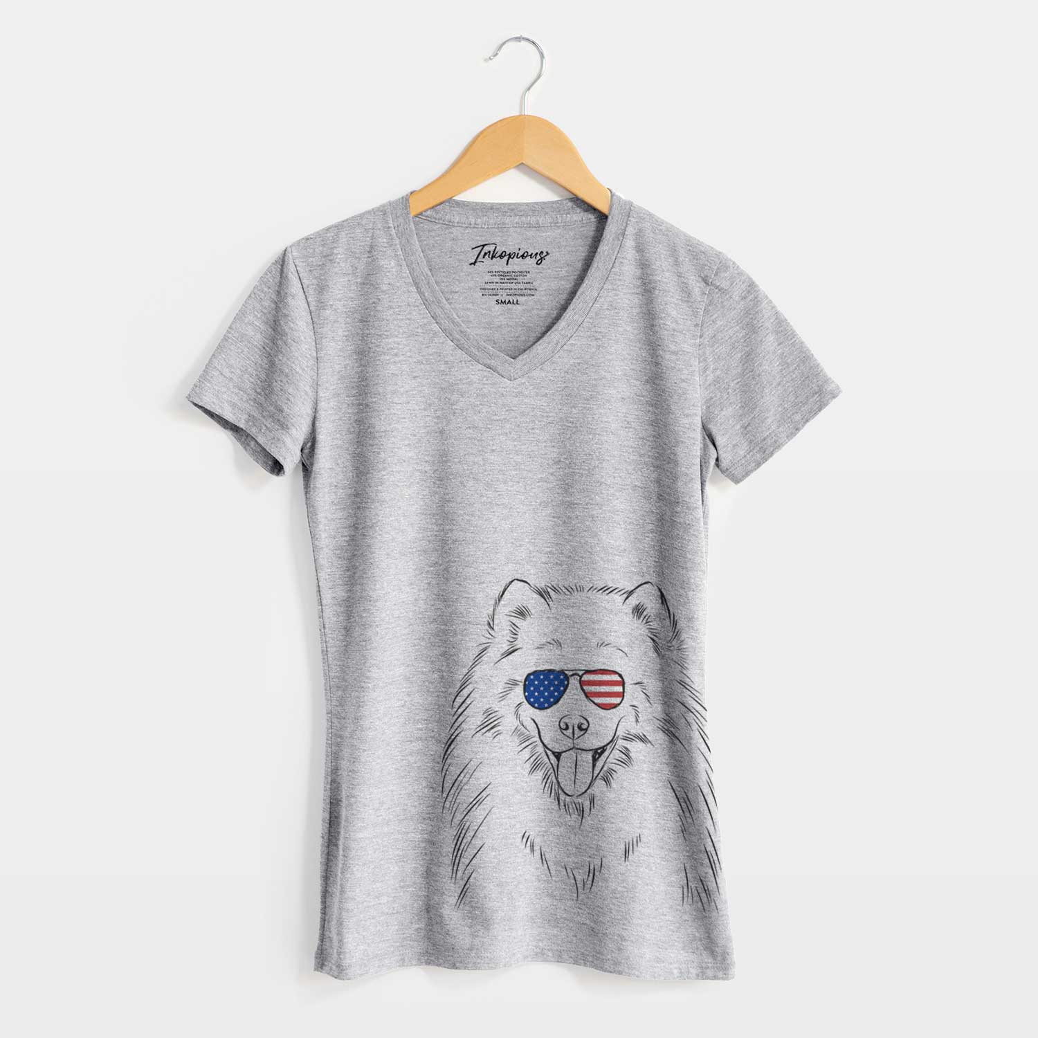 USA Mikko the Samoyed - Women's Perfect V-neck Shirt