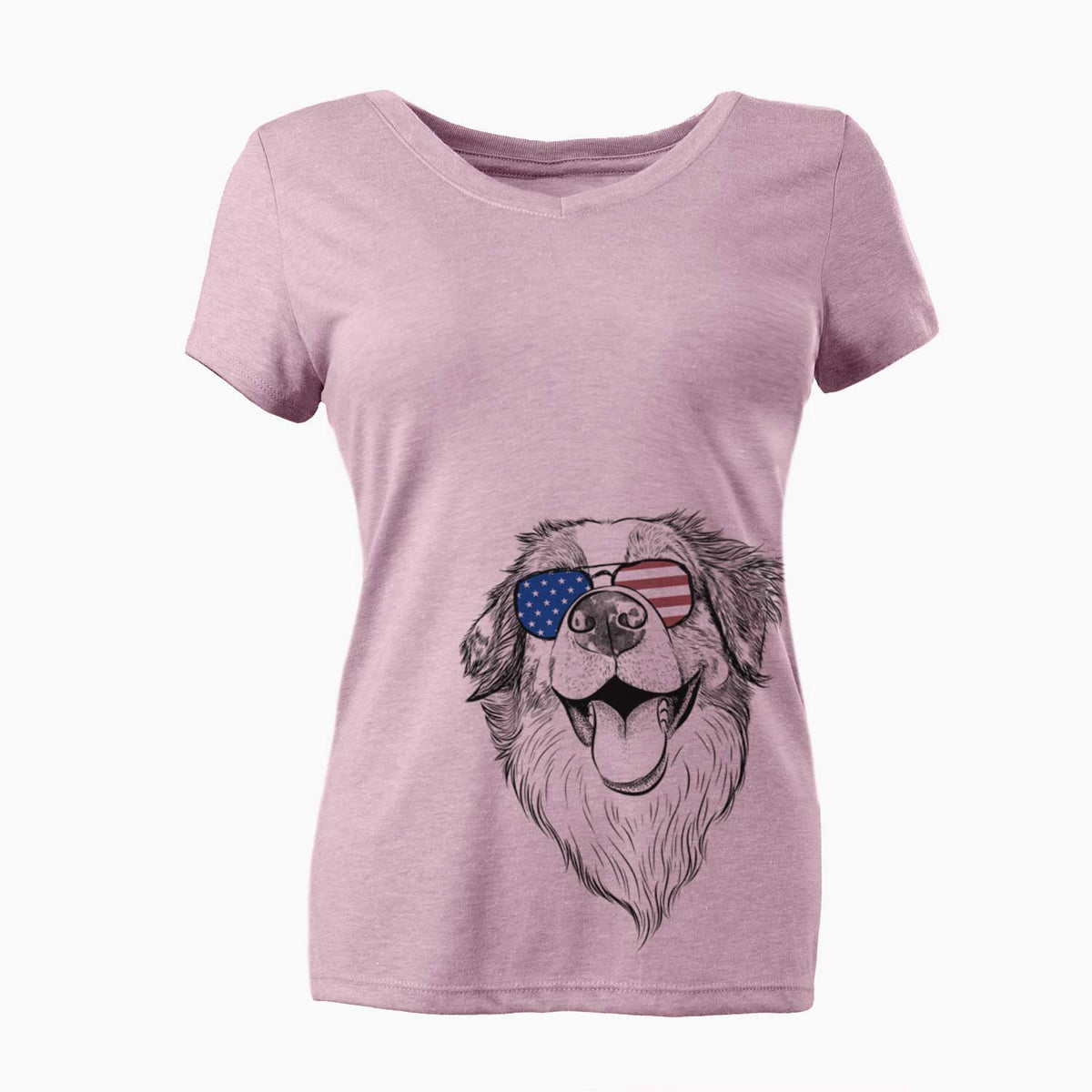 USA Mila the Australian Shepherd - Women's Perfect V-neck Shirt