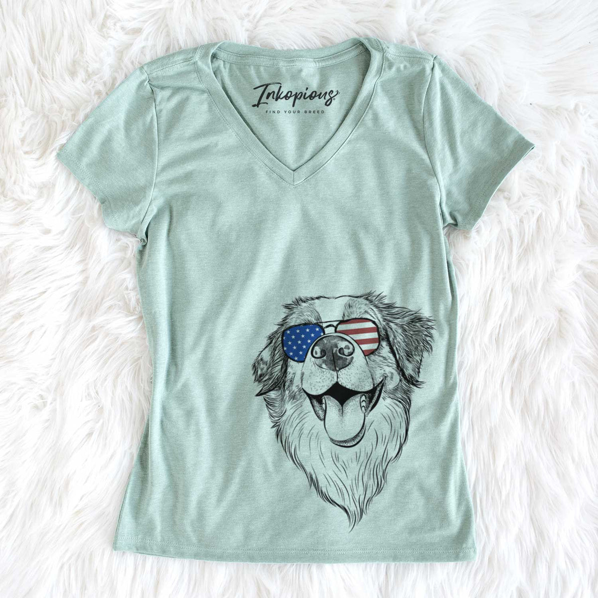 USA Mila the Australian Shepherd - Women's Perfect V-neck Shirt