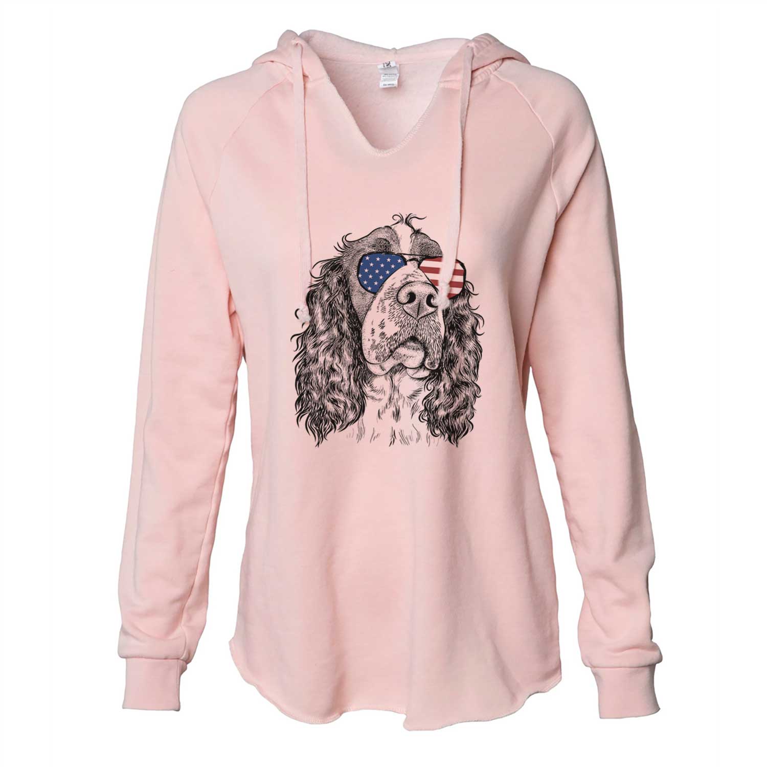 USA Millie Mae the English Springer Spaniel - Cali Wave Hooded Sweatshirt