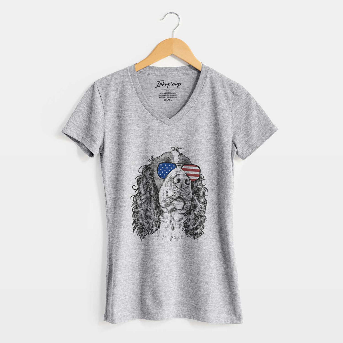 USA Millie Mae the English Springer Spaniel - Women&#39;s Perfect V-neck Shirt