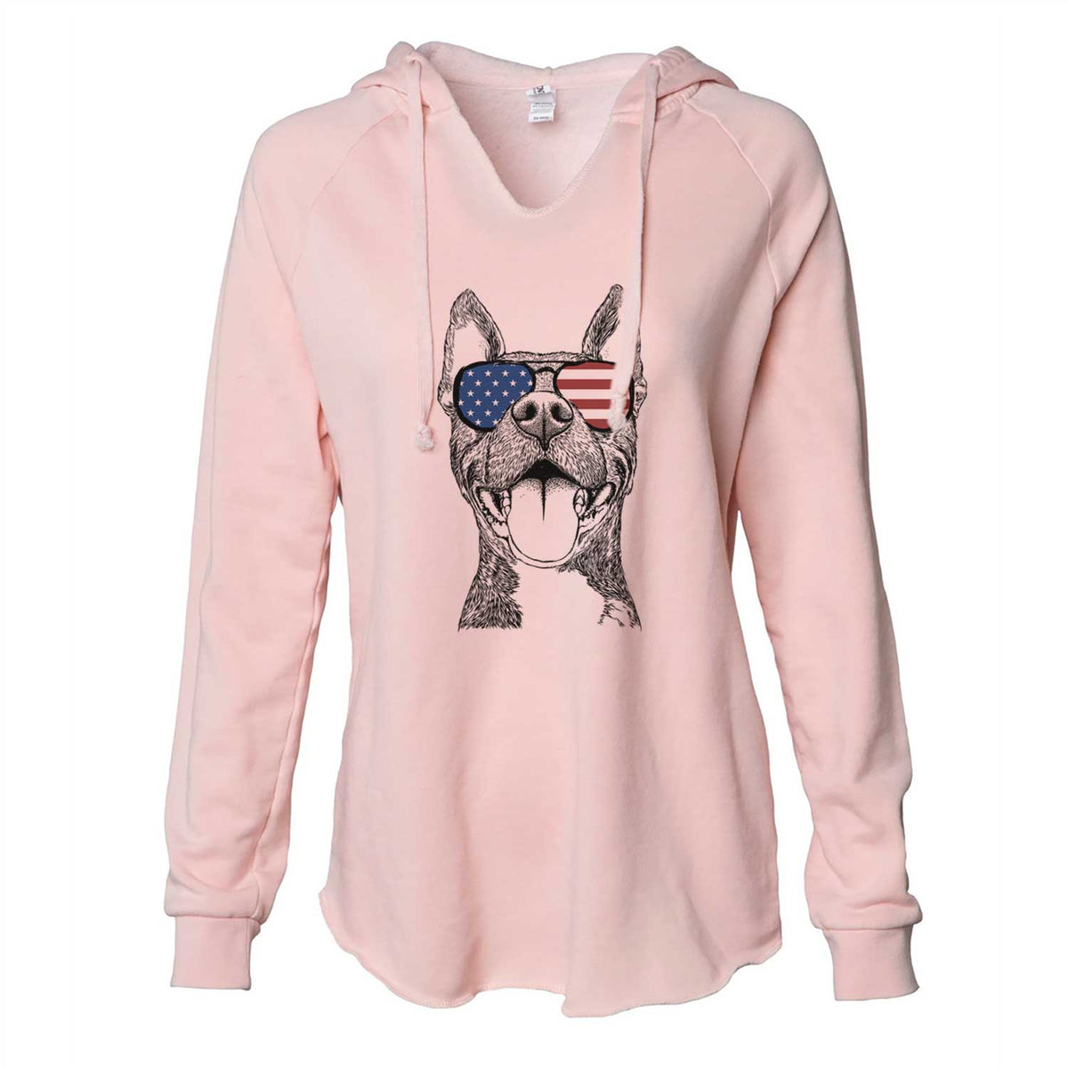 USA Milo the Pitbull Mix - Cali Wave Hooded Sweatshirt