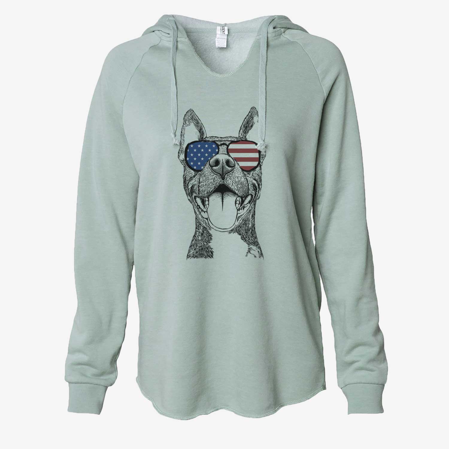 USA Milo the Pitbull Mix - Cali Wave Hooded Sweatshirt