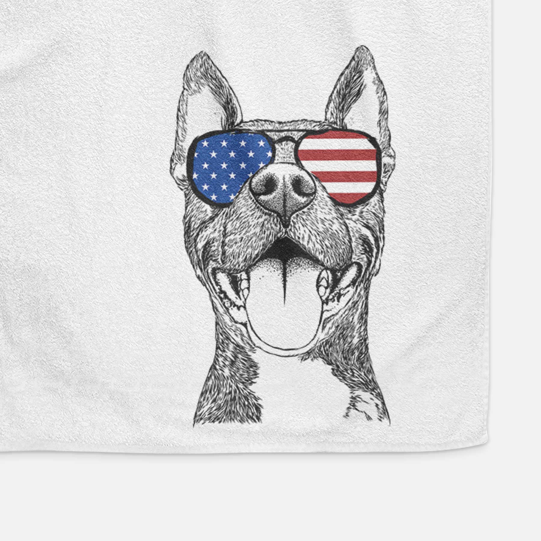 Milo the Pitbull Mix Decorative Hand Towel