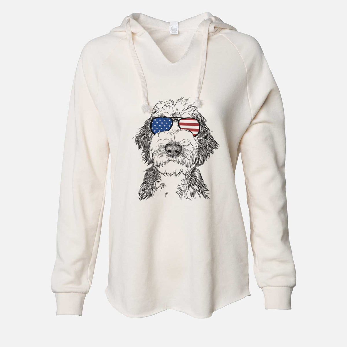 USA Milo Fluff the Sheepadoodle - Cali Wave Hooded Sweatshirt