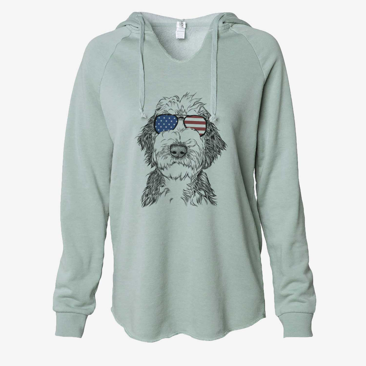 USA Milo Fluff the Sheepadoodle - Cali Wave Hooded Sweatshirt