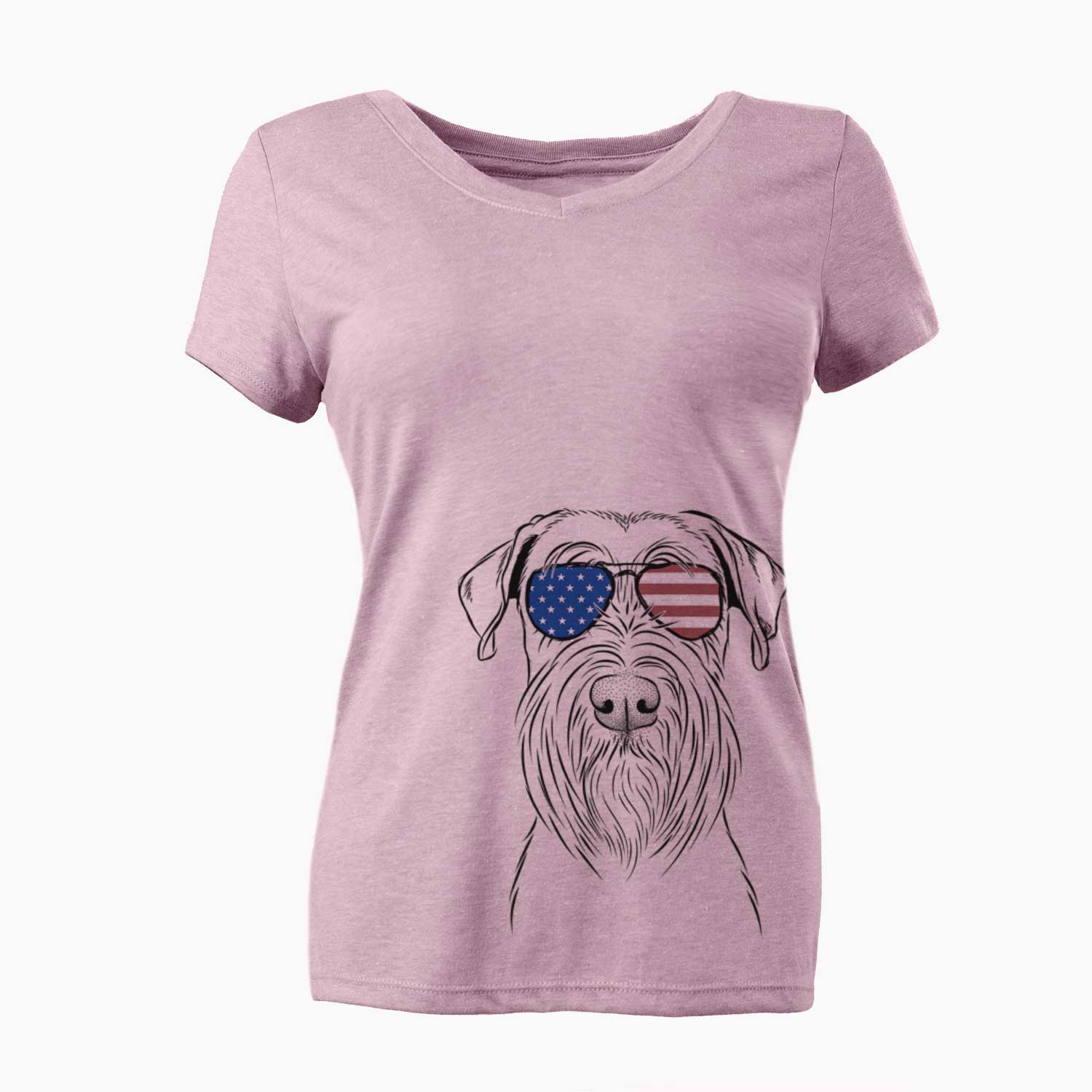 USA Milton the Schnauzer - Women's Perfect V-neck Shirt