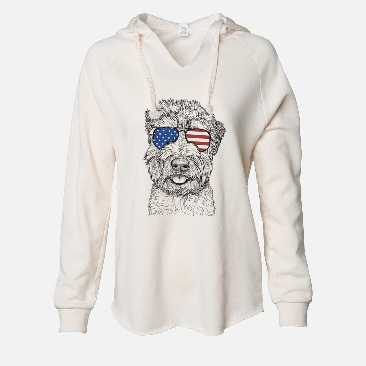 USA Milton the Soft Coated Wheaten Terrier - Cali Wave Hooded Sweatshirt