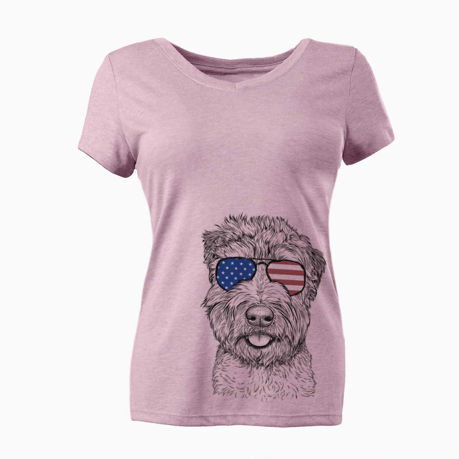 USA Milton the Soft Coated Wheaten Terrier - Women's Perfect V-neck Shirt