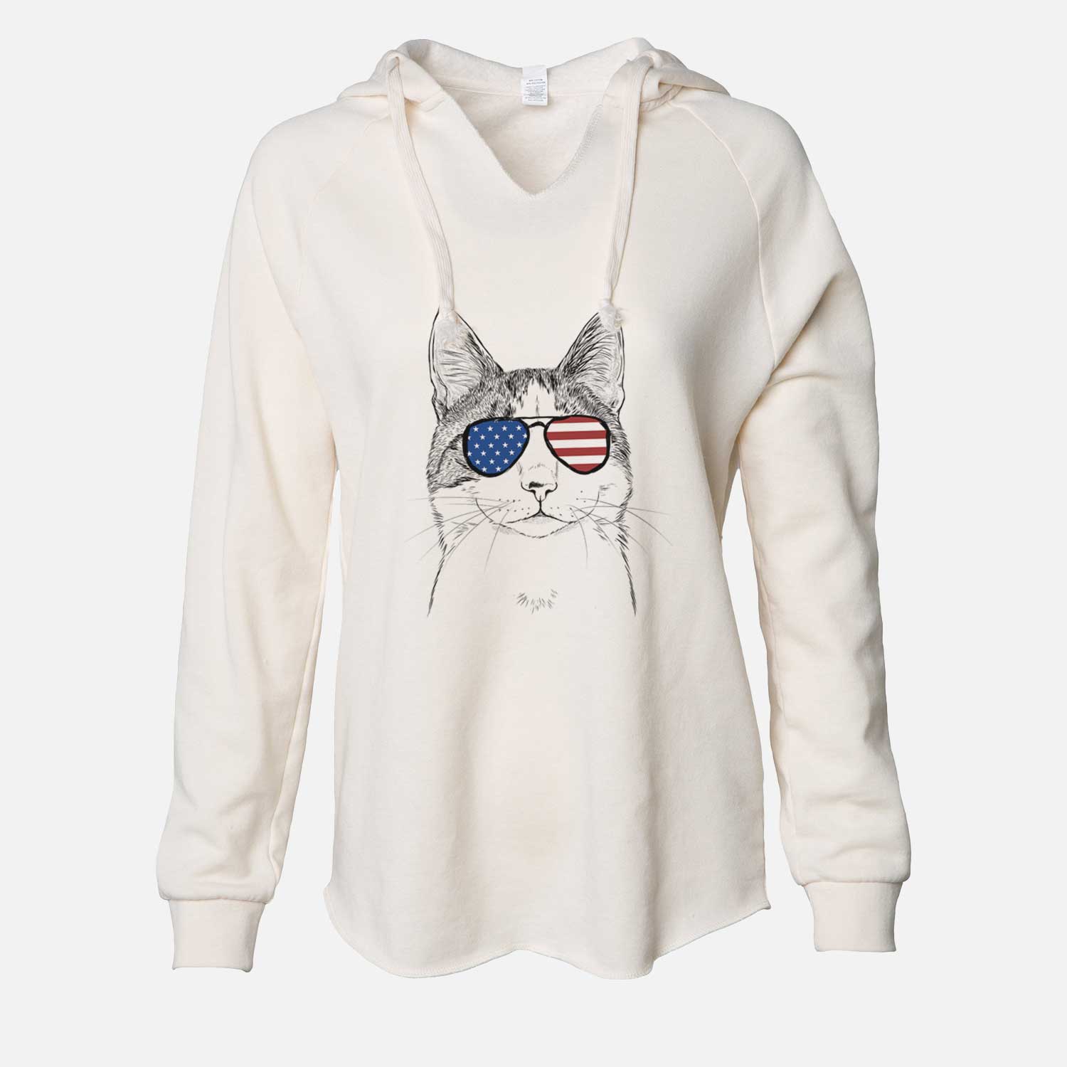 USA Mini Griffin the Domestic Shorthair Cat - Cali Wave Hooded Sweatshirt