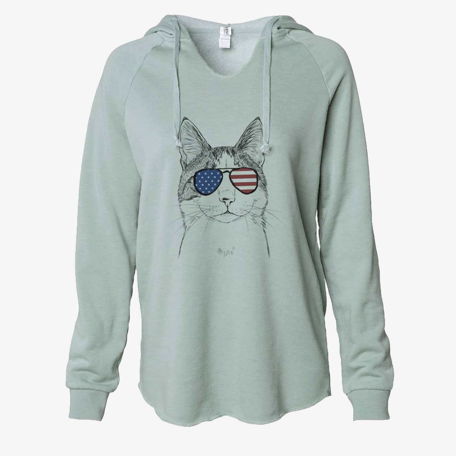 USA Mini Griffin the Domestic Shorthair Cat - Cali Wave Hooded Sweatshirt