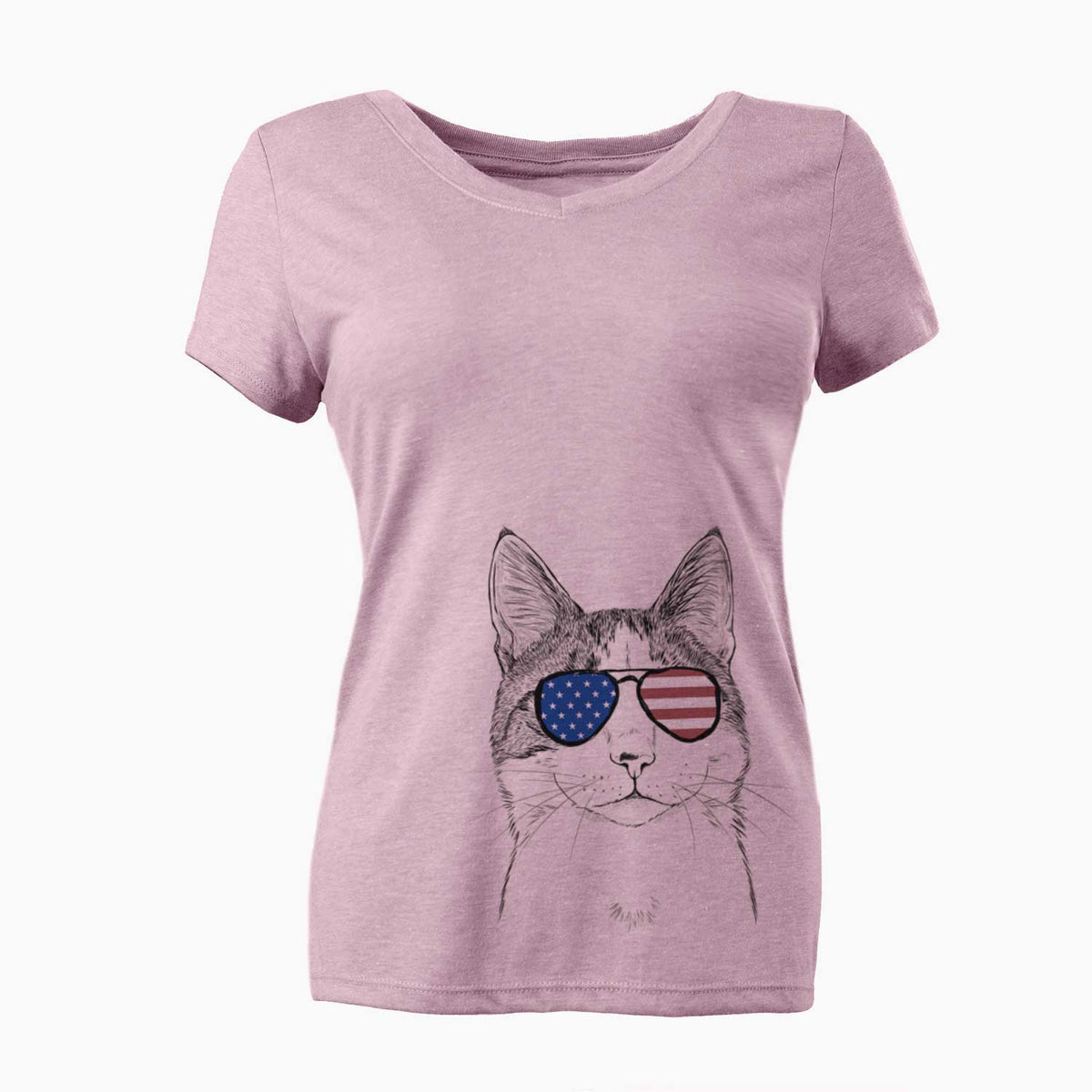 USA Mini Griffin the Domestic Shorthair Cat - Women's Perfect V-neck Shirt