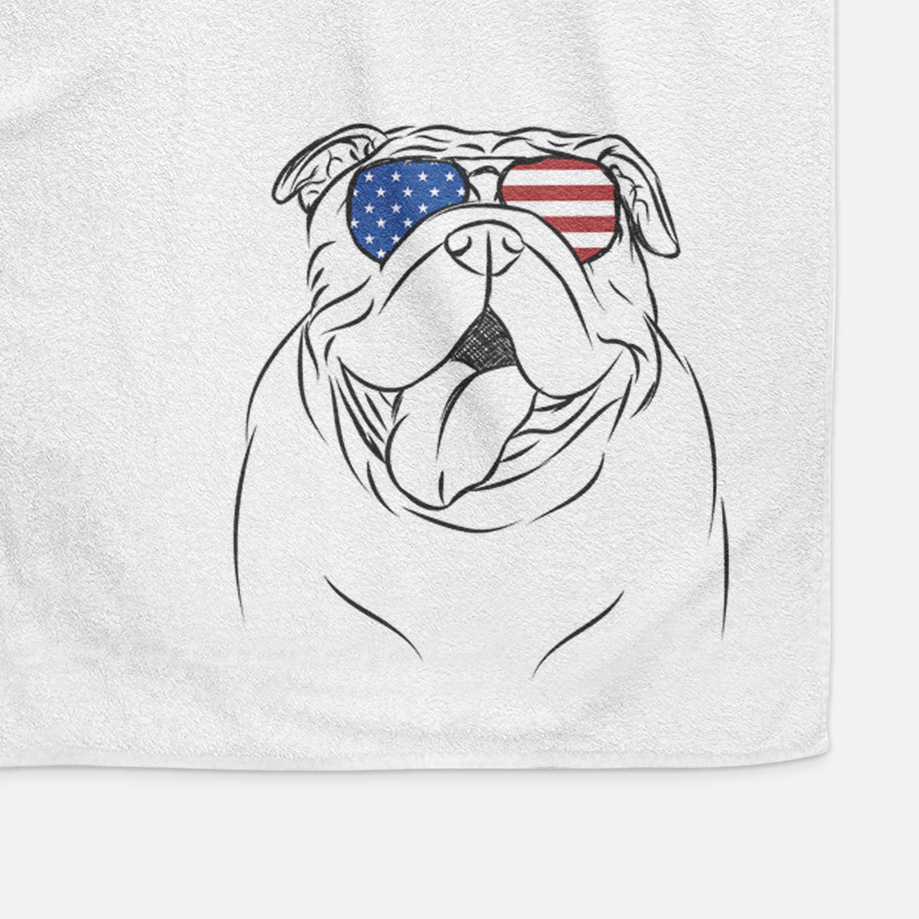 Missy Moo the English Bulldog Decorative Hand Towel