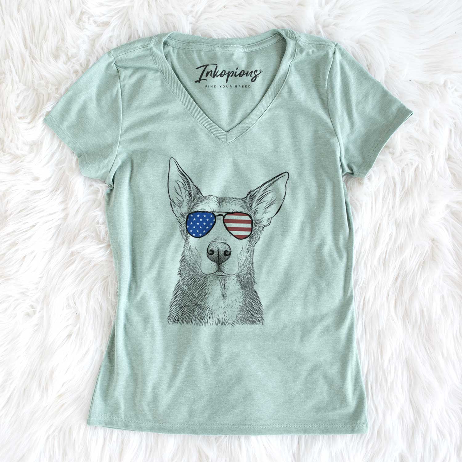USA Misty the German Shepherd Mix - Women's Perfect V-neck Shirt