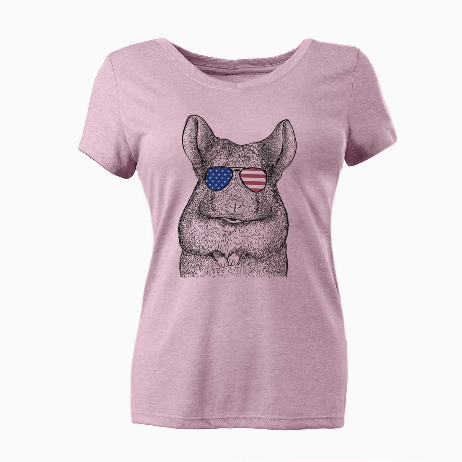 USA Mojo the Chinchilla - Women's Perfect V-neck Shirt