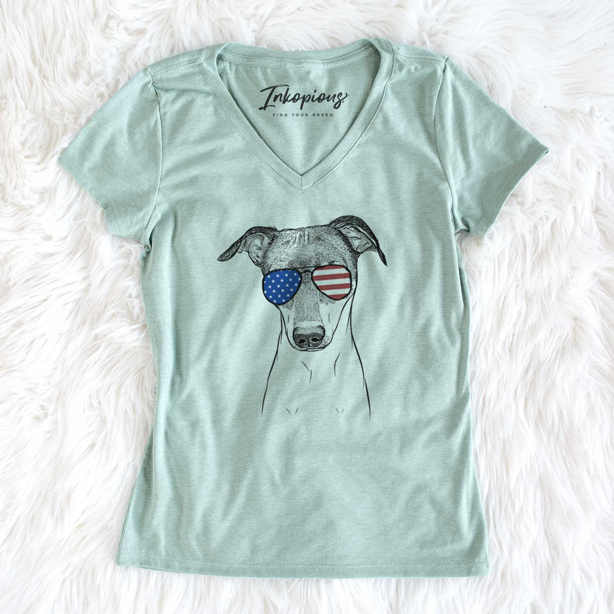 USA Momo the Japanese Terrier - Women's Perfect V-neck Shirt