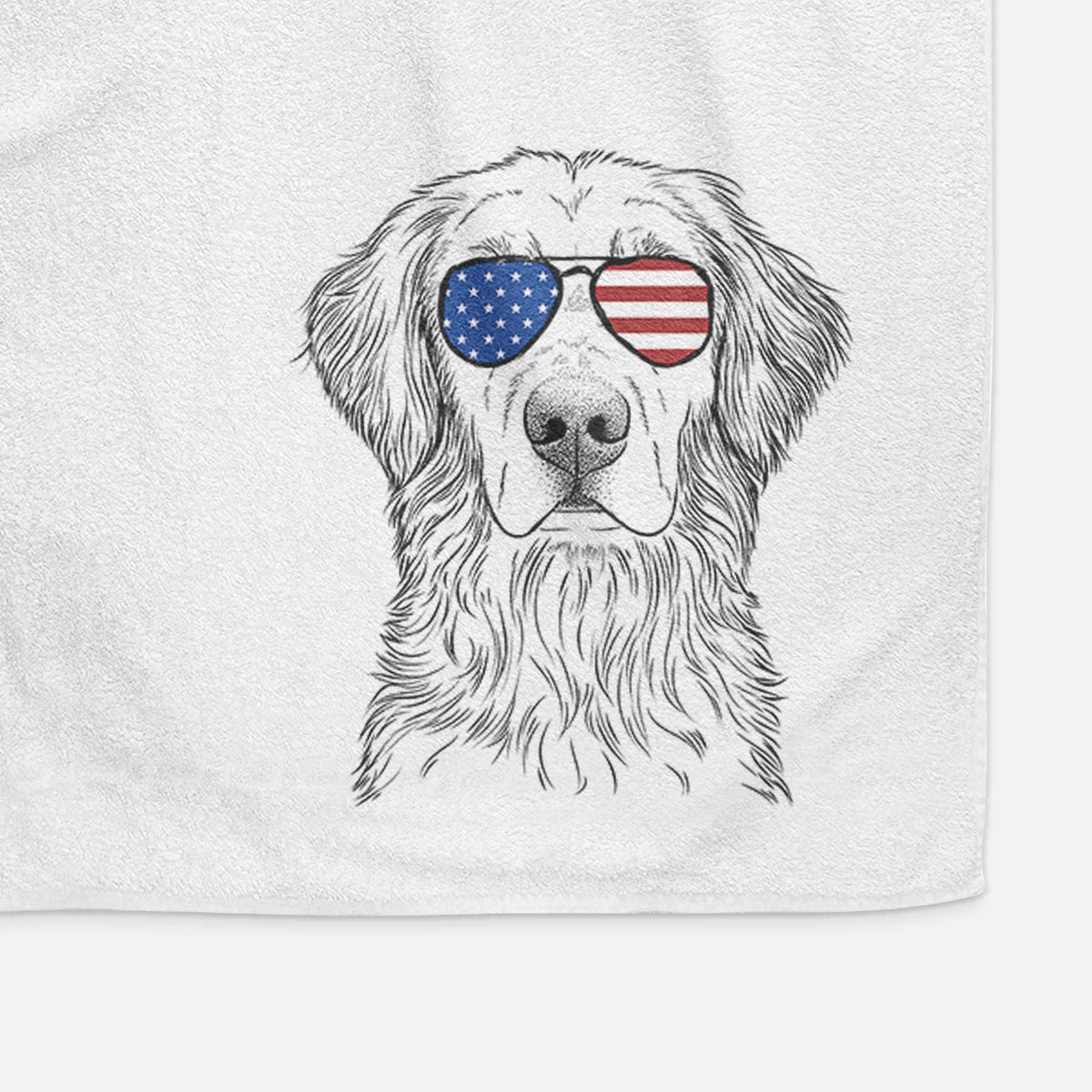 Moose the Field Golden Retriever Decorative Hand Towel