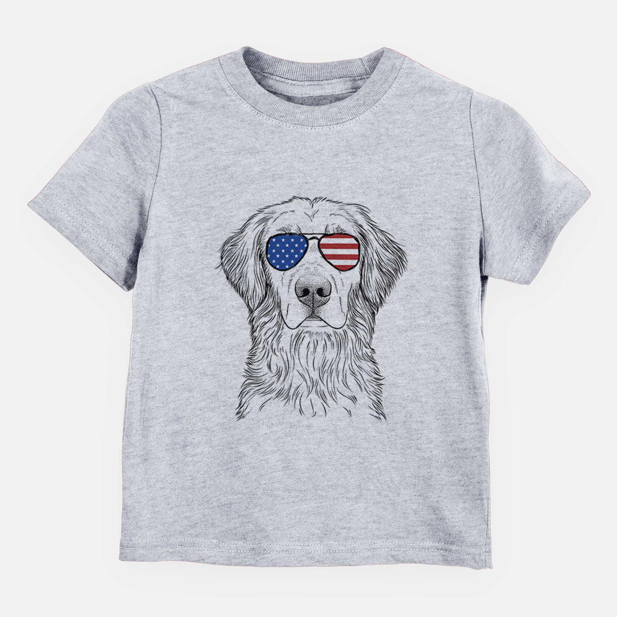 USA Moose the Field Golden Retriever - Kids/Youth/Toddler Shirt