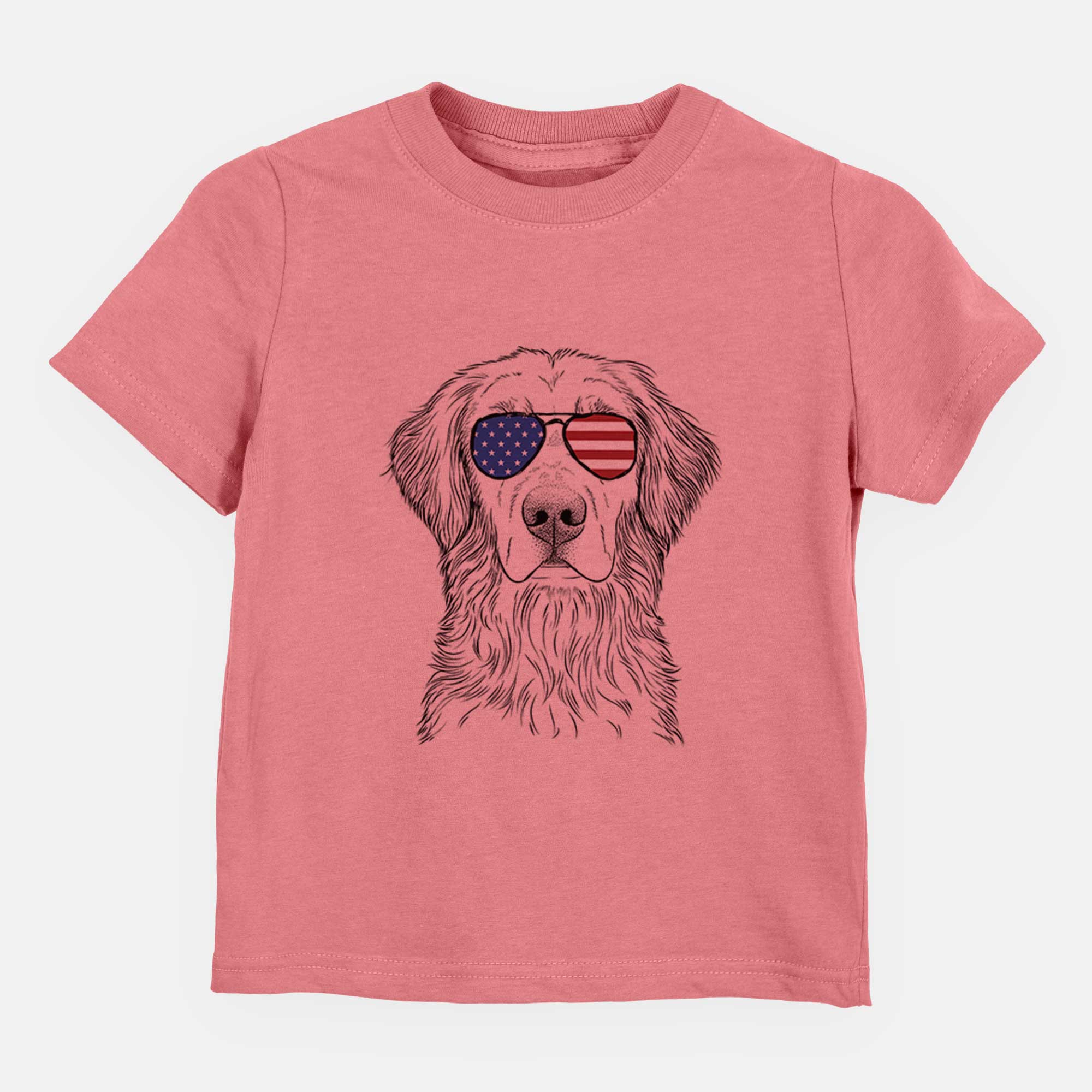 USA Moose the Field Golden Retriever - Kids/Youth/Toddler Shirt