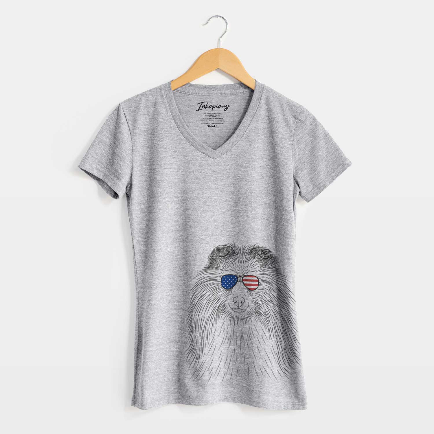 USA Moxie the Shetland Sheepdog - Women's Perfect V-neck Shirt