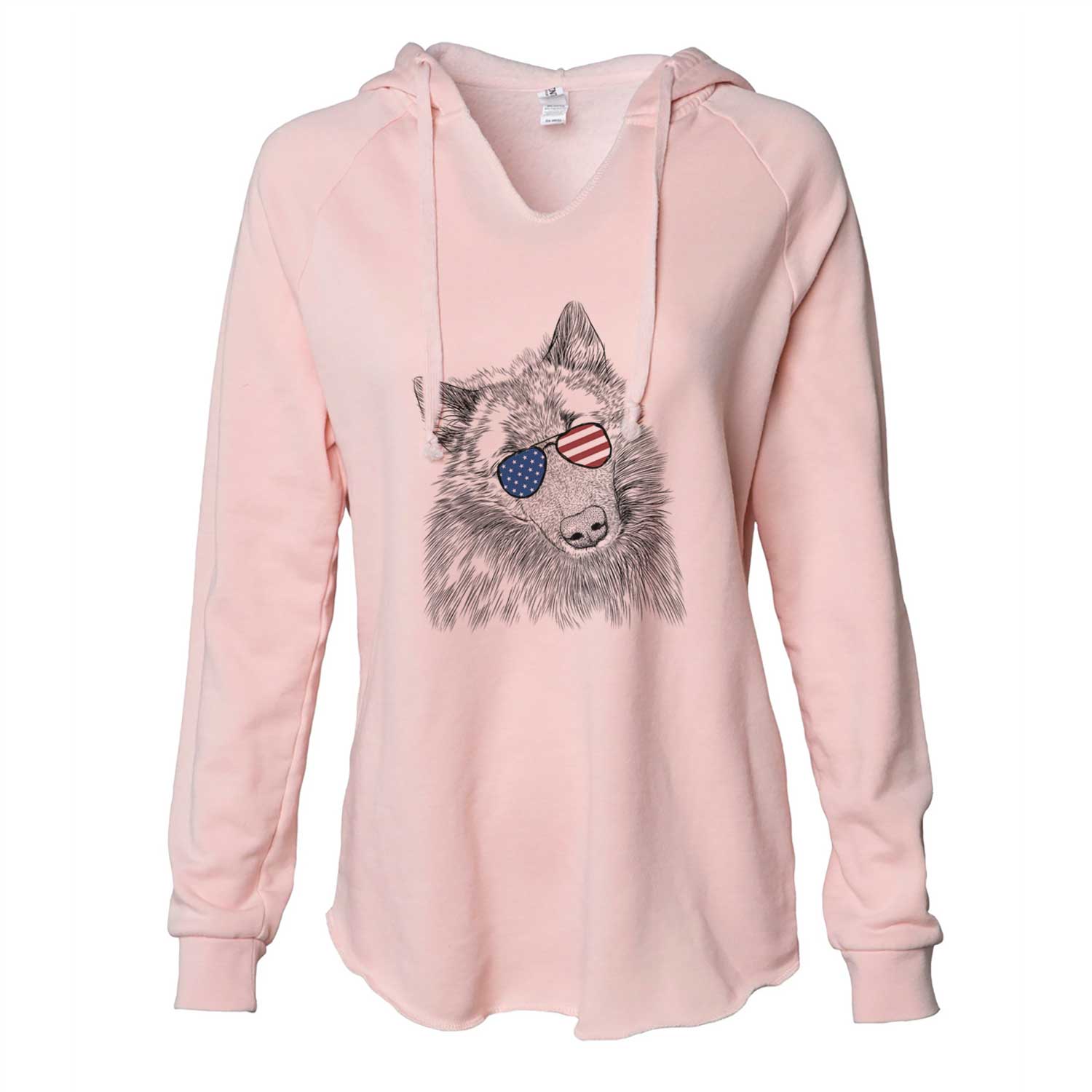 USA Mr. Maverick the Keeshond - Cali Wave Hooded Sweatshirt