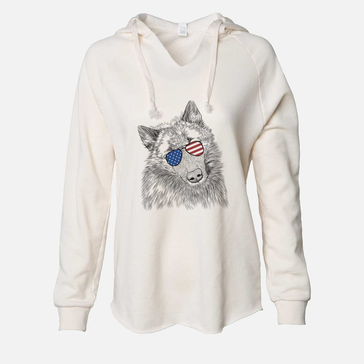 USA Mr. Maverick the Keeshond - Cali Wave Hooded Sweatshirt