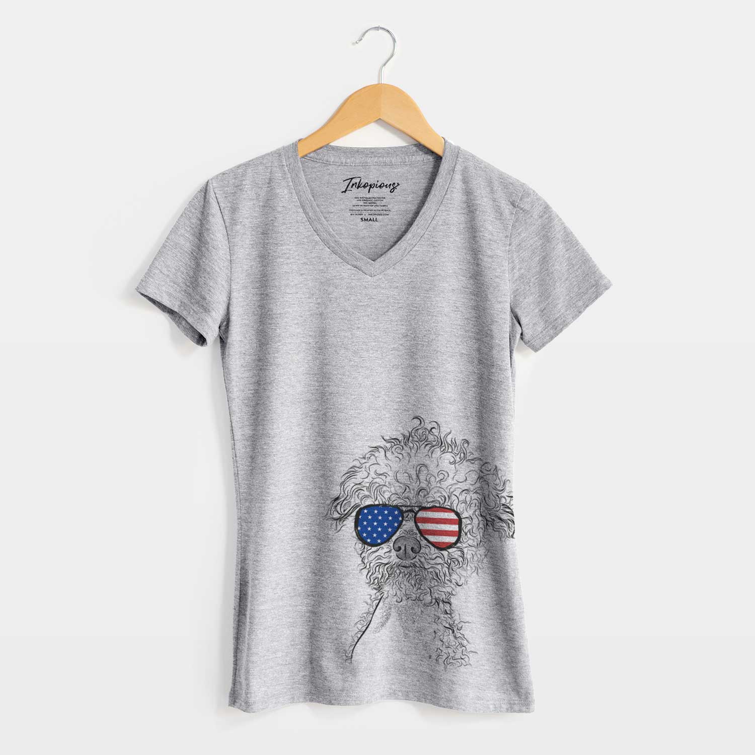 USA Muffin the Poodle - Women's Perfect V-neck Shirt