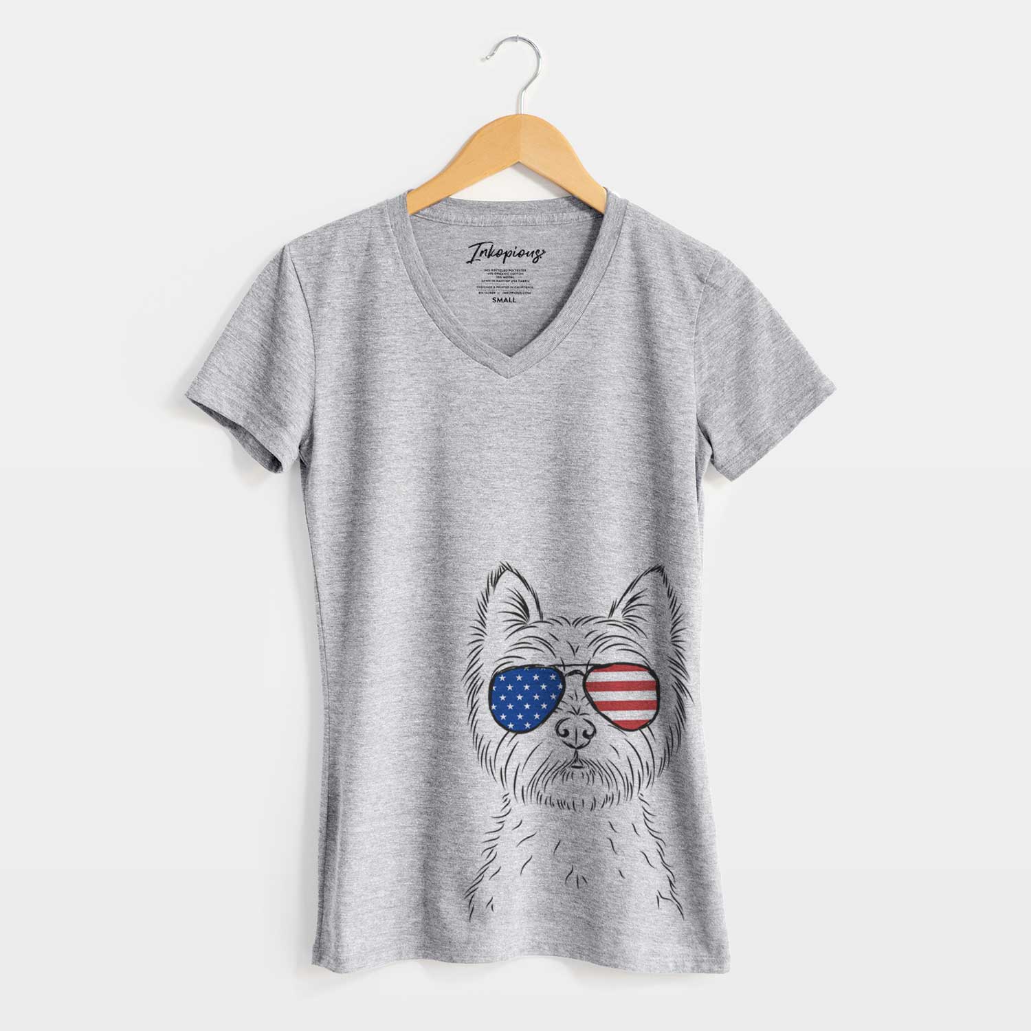 USA Murphy the West Highland Terrier - Women's Perfect V-neck Shirt