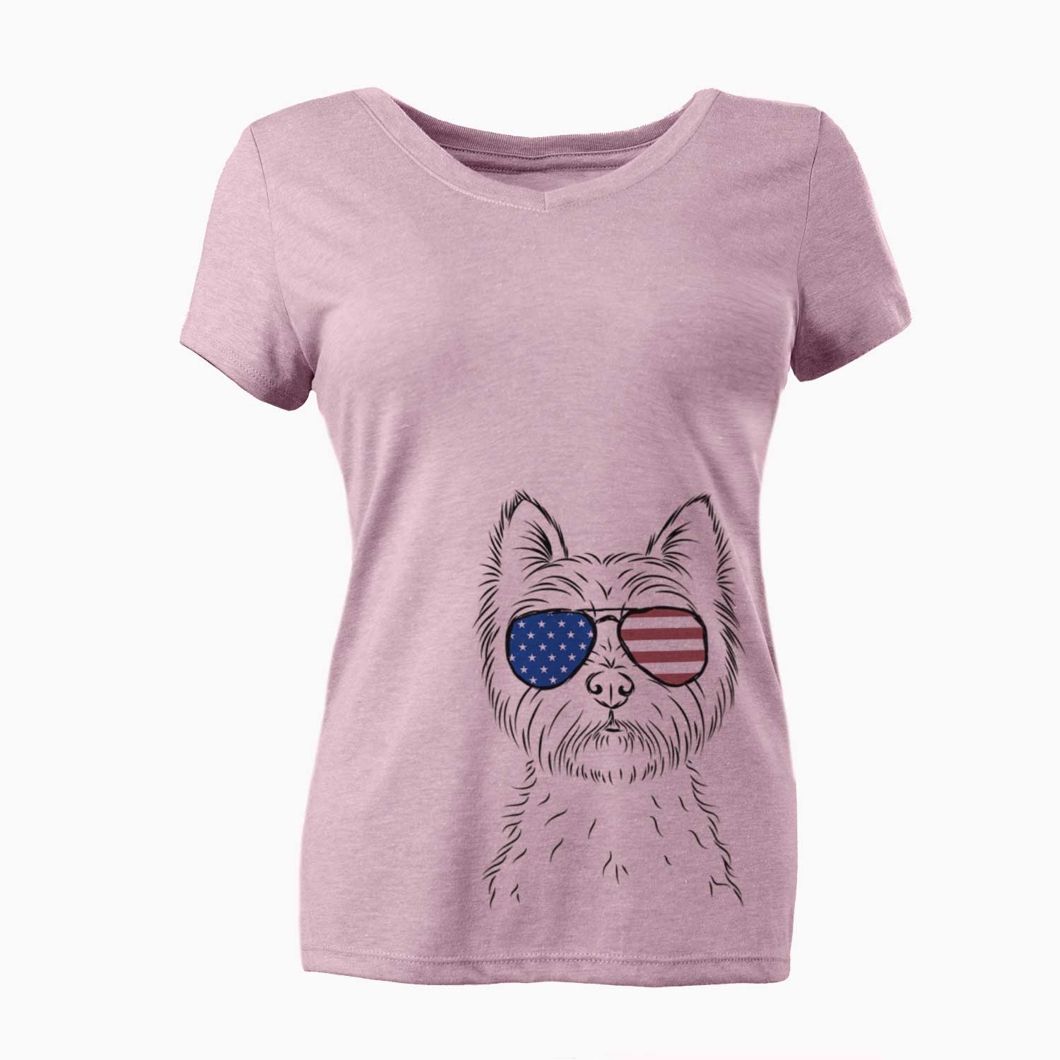 USA Murphy the West Highland Terrier - Women's Perfect V-neck Shirt