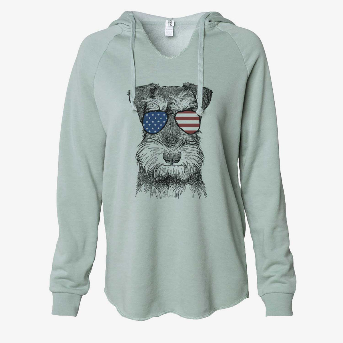 USA Murphy the Mini Schnauzer - Cali Wave Hooded Sweatshirt