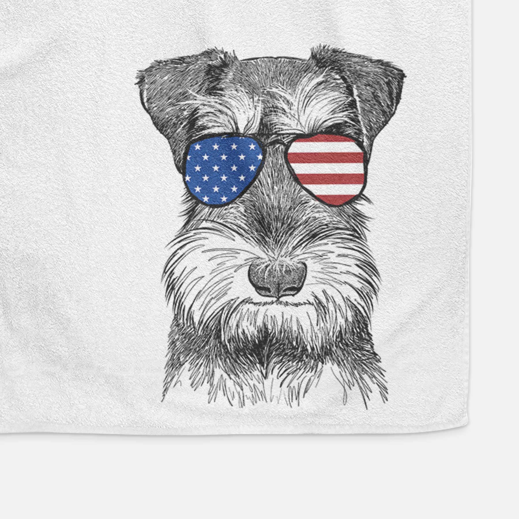 Murphy the Mini Schnauzer Decorative Hand Towel