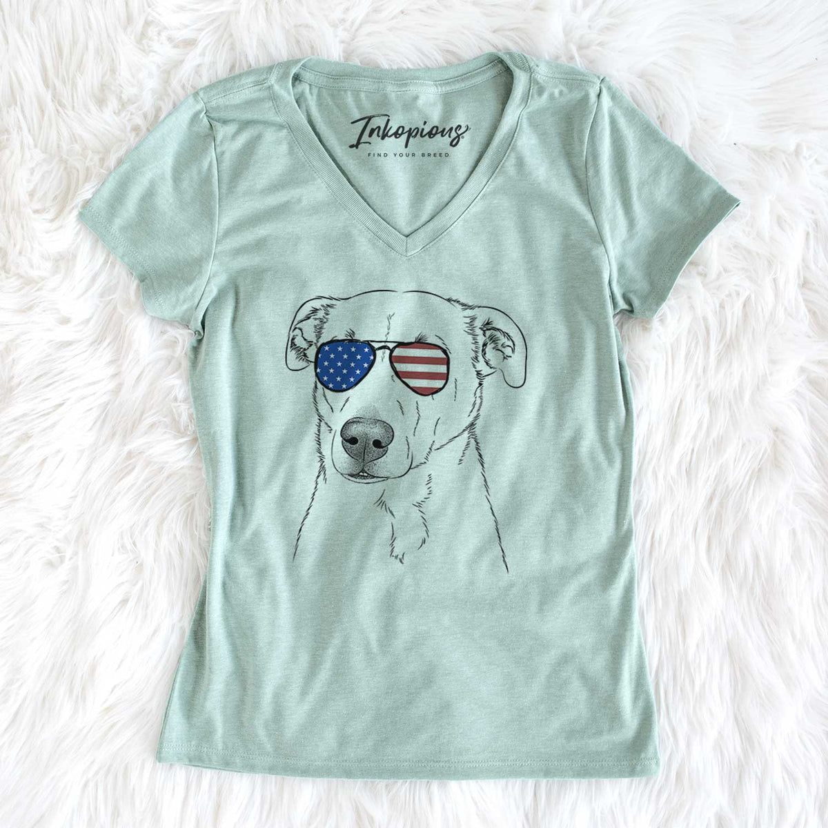 USA Nala the American Staffordshire Terrier - Women's Perfect V-neck Shirt