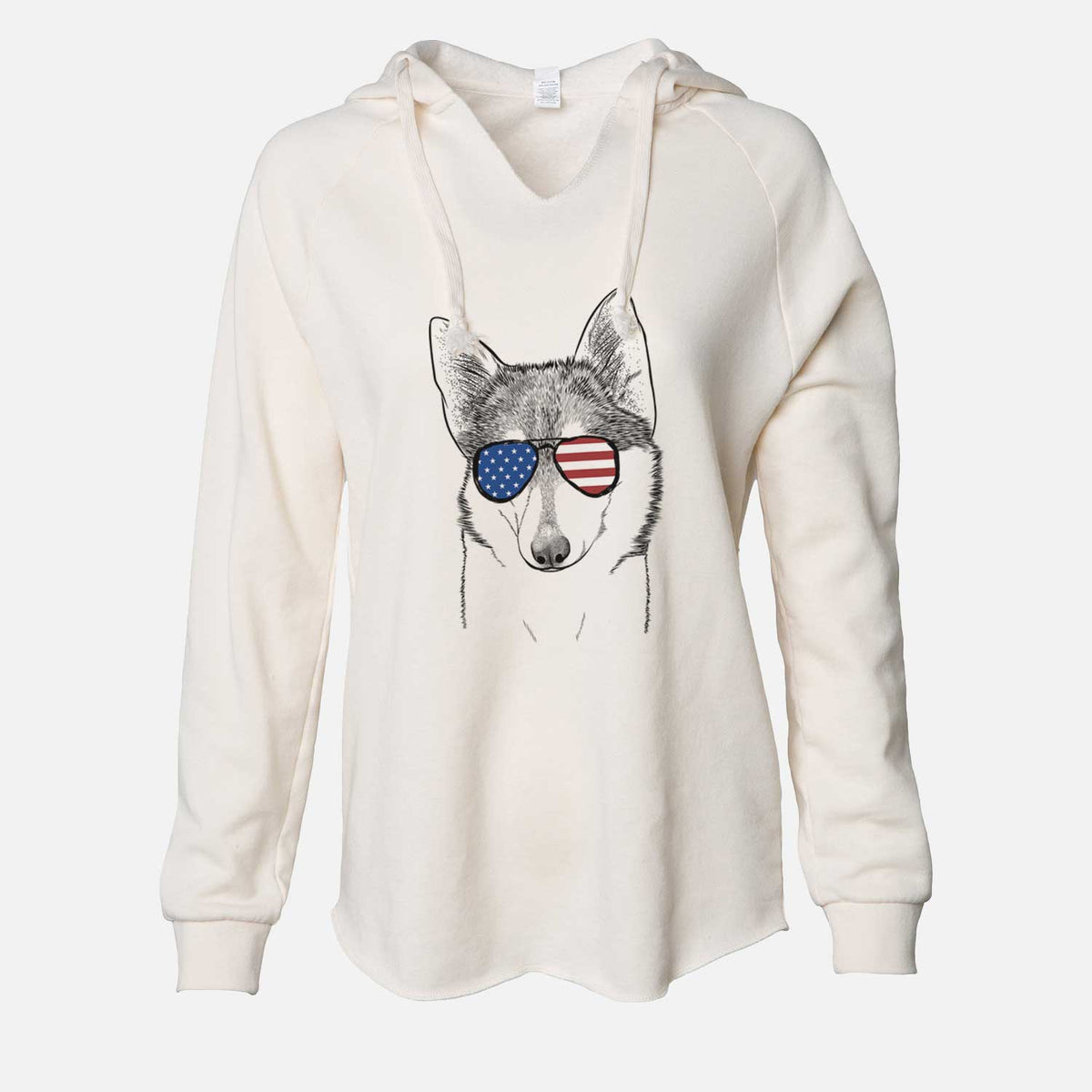 USA Nami the Alaskan Klee Kai - Cali Wave Hooded Sweatshirt