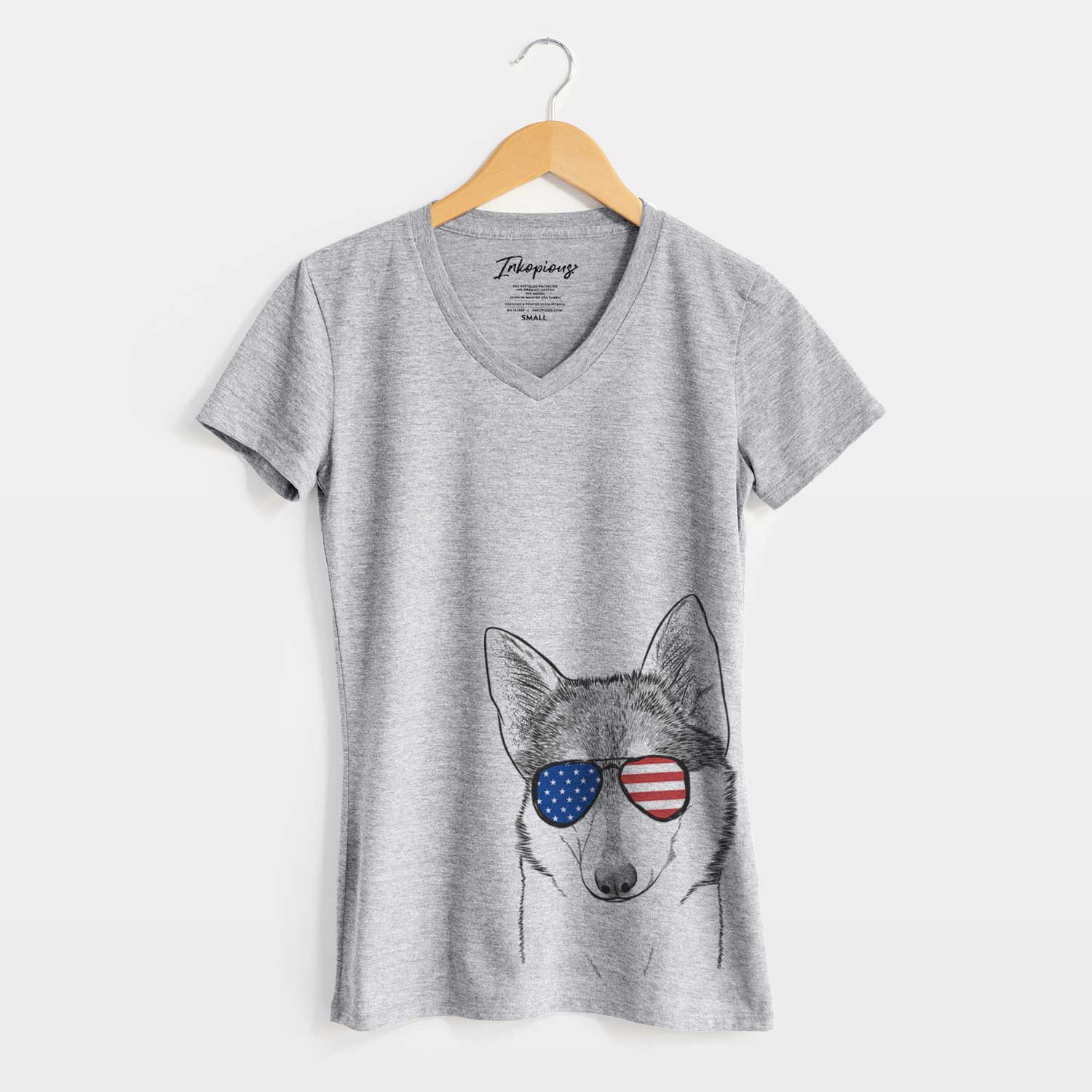 USA Nami the Alaskan Klee Kai - Women's Perfect V-neck Shirt